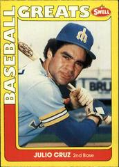 Julio Cruz #21 Baseball Cards 1991 Swell Greats Prices