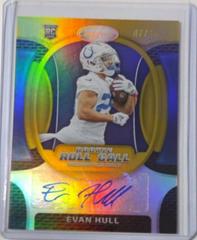 Evan Hull [Gold] #RRCS-15 Football Cards 2023 Panini Certified Rookie Roll Call Signatures Prices