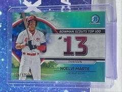Noelvi Marte [Aqua] Baseball Cards 2023 Bowman Scouts Top 100 Prices