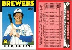 Rick Cerone #22T Baseball Cards 1986 Topps Traded Prices