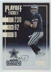 Tony Romo [Playoff Ticket] #1 Football Cards 2016 Panini Contenders Prices