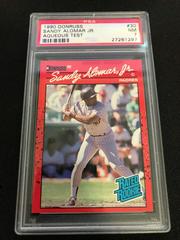 Sandy Alomar Jr. #30 Baseball Cards 1990 Donruss Aqueous Test Prices