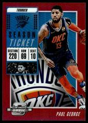 Paul George [Red] Basketball Cards 2018 Panini Contenders Optic Prices