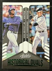 Alex Rodriguez, Ken Griffey Jr. [Retail Green] #HD-KA Baseball Cards 2022 Panini Absolute Historical Duals Prices