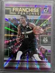 Giannis Antetokounmpo [Purple Laser] #10 Basketball Cards 2022 Panini Donruss Franchise Features Prices