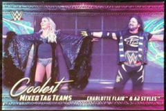 Charlotte Flair & AJ Styles Wrestling Cards 2021 Topps WWE Coolest Mixed Tag Teams Prices
