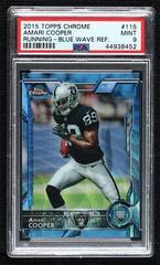 Amari Cooper [Running Blue Wave Refractor] #115 Football Cards 2015 Topps Chrome Prices