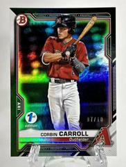 Corbin Carroll [Black Foil] #BFE-142 Baseball Cards 2021 Bowman 1st Edition Prices