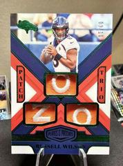 Russell Wilson [Green] #PT-RW Football Cards 2023 Panini Plates and Patches Patch Trio Prices