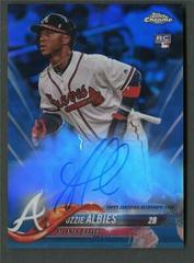Ozzie Albies [Blue Refractor] #RA-OA Baseball Cards 2018 Topps Chrome Rookie Autograph Prices