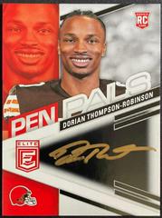 Dorian Thompson Robinson [Black Gold Ink] #PPDTR Football Cards 2023 Panini Donruss Elite Pen Pals Autographs Prices