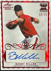 Bobby Miller [Red] Baseball Cards 2020 Leaf Trinity Autographs Prices