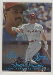 Juan Gonzalez [Row 1] #19 Baseball Cards 1997 Flair Showcase Legacy Collection Prices