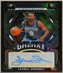 Latrell Sprewell [Yellow] Basketball Cards 2021 Panini Obsidian Galaxy Autographs Prices