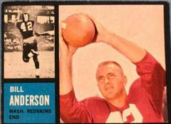 Bill Anderson Football Cards 1962 Topps Prices