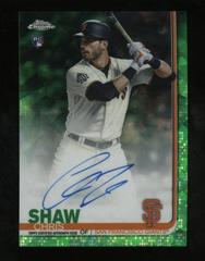 Chris Shaw [Green Refractor] #CS Baseball Cards 2019 Topps Chrome Sapphire Rookie Autographs Prices