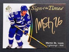 Martin St. Louis [Black Gold Ink] #SOTT-MR Hockey Cards 2021 SP Authentic Sign of the Times Autographs Prices