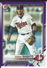 Aaron Sabato [Purple] #BD-163 Baseball Cards 2021 Bowman Draft Prices