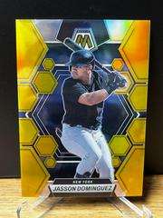 Jasson Dominguez [Gold] #7 Baseball Cards 2023 Panini Chronicles Mosaic Prices