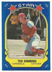 Ted Simmons #120 Baseball Cards 1981 Fleer Star Stickers Prices