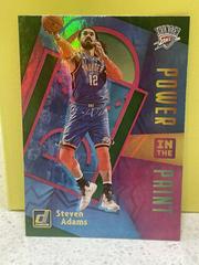 Steven Adams [Green Flood] #9 Basketball Cards 2020 Donruss Power in the Paint Prices