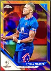 Kylian Mbappe [Purple & Gold Starball Refractor] Soccer Cards 2021 Topps Chrome UEFA Champions League Prices