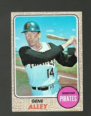 Gene Alley #53 Baseball Cards 1968 Topps Milton Bradley Prices