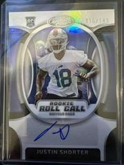 Justin Shorter [Purple] #RRCS-14 Football Cards 2023 Panini Certified Rookie Roll Call Signatures Prices