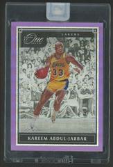 Kareem Abdul Jabbar [Purple] Basketball Cards 2019 Panini One and One Prices