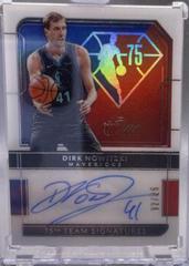 Dirk Nowitzki Basketball Cards 2021 Panini One and One 75th Team Signatures Prices