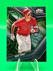Mike Trout [Green Wave] #100 Baseball Cards 2023 Topps Chrome Black Prices