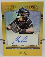 Henry Davis [Gold] Baseball Cards 2022 Panini Select Youth Explosion Signatures Prices