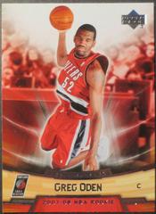 Greg Oden #20 Basketball Cards 2007 Upper Deck Rookie Box Set Prices