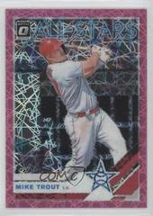 Mike Trout [Pink Velocity] #100 Baseball Cards 2019 Panini Donruss Optic Prices