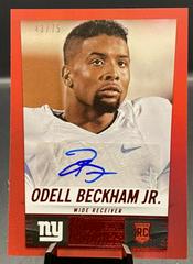 Odell Beckham Jr. [Autograph Red] #411 Football Cards 2014 Panini Score Prices