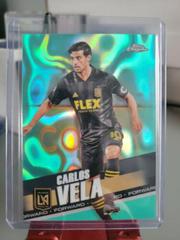 Carlos Vela [Aqua Lava] Soccer Cards 2022 Topps Chrome MLS Prices