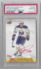 Dylan Cozens [Red Ink] #CS-DC Hockey Cards 2020 Upper Deck Clear Cut Canvas Signatures Prices