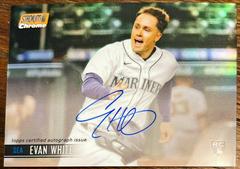 Evan White [Orange Refractor] Baseball Cards 2021 Stadium Club Chrome Autographs Prices
