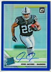 Josh Jacobs [Blue] #158 Football Cards 2019 Donruss Optic Rated Rookie Autographs Prices