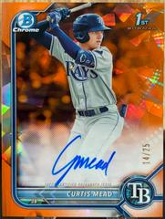 Curtis Mead [Orange] #BSPA-CM Baseball Cards 2022 Bowman Chrome Sapphire Autographs Prices