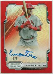 Elehuris Montero [Red] #EM Baseball Cards 2019 Bowman Sterling Prospect Autographs Prices