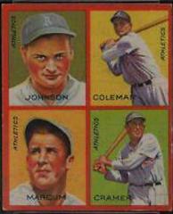 Coleman, Cramer [Johnson, Marcum] Baseball Cards 1935 Goudey 4 in 1 Prices