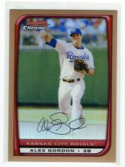Alex Gordon [Gold Refractor] #70 Baseball Cards 2008 Bowman Chrome Prices
