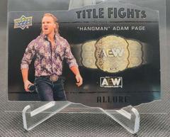 Hangman Adam Page Wrestling Cards 2022 Upper Deck Allure AEW Title Fights Prices