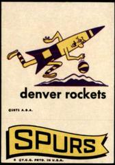 Denver Rockets Spurs Basketball Cards 1973 Topps Team Stickers Prices