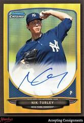 Nik Turley #BCANT Baseball Cards 2013 Bowman Chrome Prospect Autograph Prices