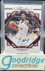 Ja Morant [Ruby] #14 Basketball Cards 2022 Panini Flawless Finishes Auto Prices
