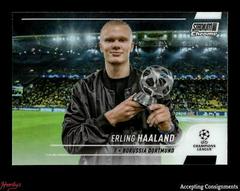 Erling Haaland [Refractor] #46 Soccer Cards 2021 Stadium Club Chrome UEFA Champions League Prices
