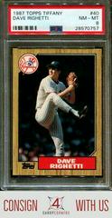 Dave Righetti #40 Baseball Cards 1987 Topps Tiffany Prices