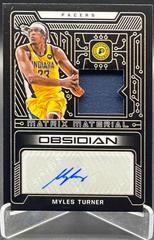 Myles Turner #MMA-MYT Basketball Cards 2021 Panini Obsidian Matrix Material Autographs Prices